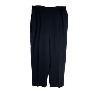 Worthington Woman Black Elastic Waist Pull On Perfect Trousers